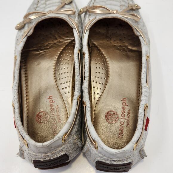 Marc Joseph Cypress Hill Exotic Driving Loafer Mocs Size 7.5 Snake Print Leather - Picture 6 of 9